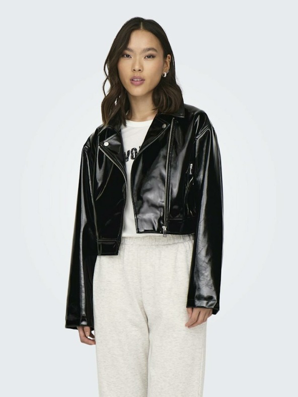 ONLY Черно дамско кожено яке ONLY Simone