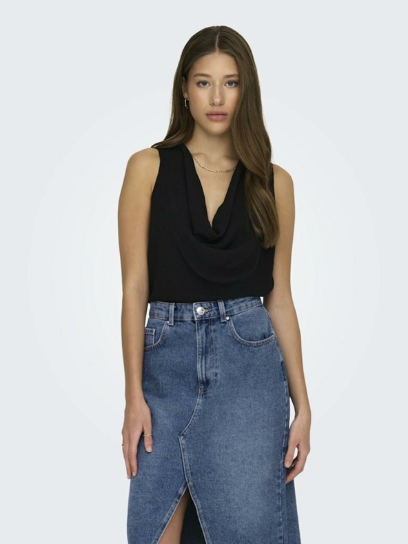 ONLY Черен топ за жени ONLY Mette