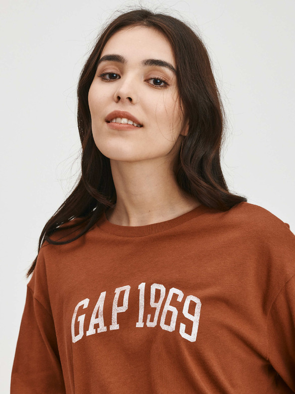 GAP Crop тениска с лого Gap 1969 GAP