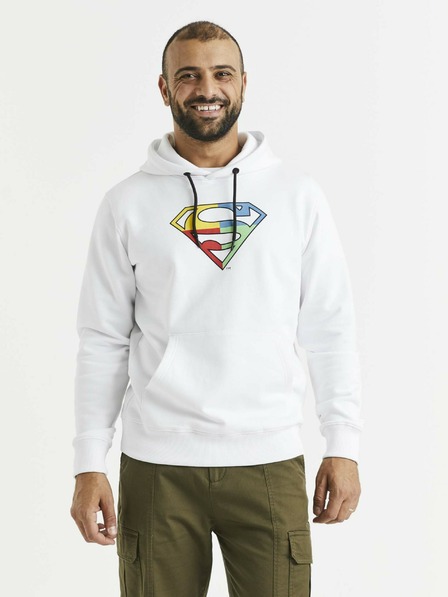 Celio Бял мъжки суитшърт с щампа Celio Lvemansw