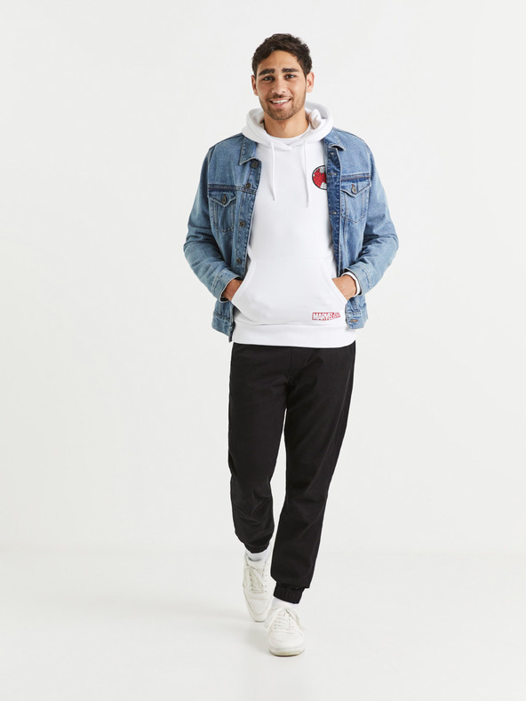 Celio Бял мъжки суитшърт Celio Lvespidsw