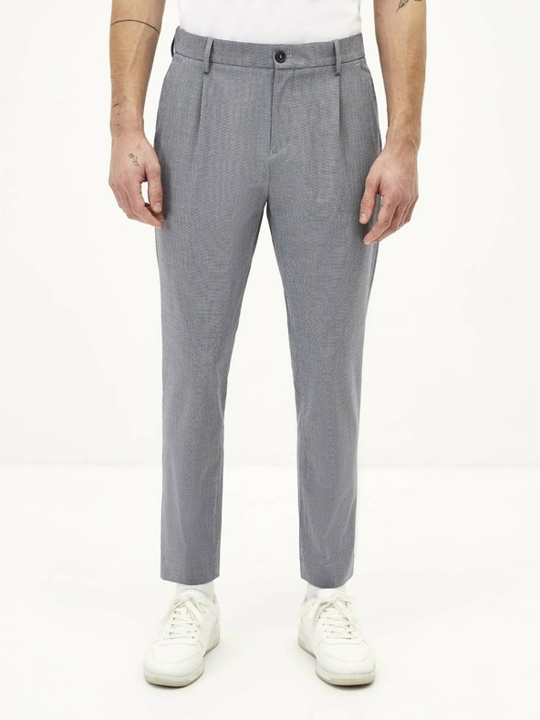 Celio Сиви мъжки панталони с къси ръкави Celio