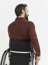 Celio Мъжка риза с джоб в цвят бордо Celio