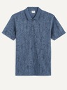 Celio Синя мъжка поло риза с шарка Celio