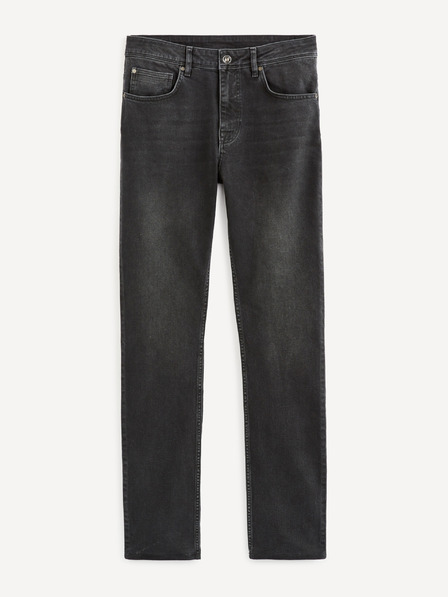 Celio Черни дънки с права кройка Celio Voblack5