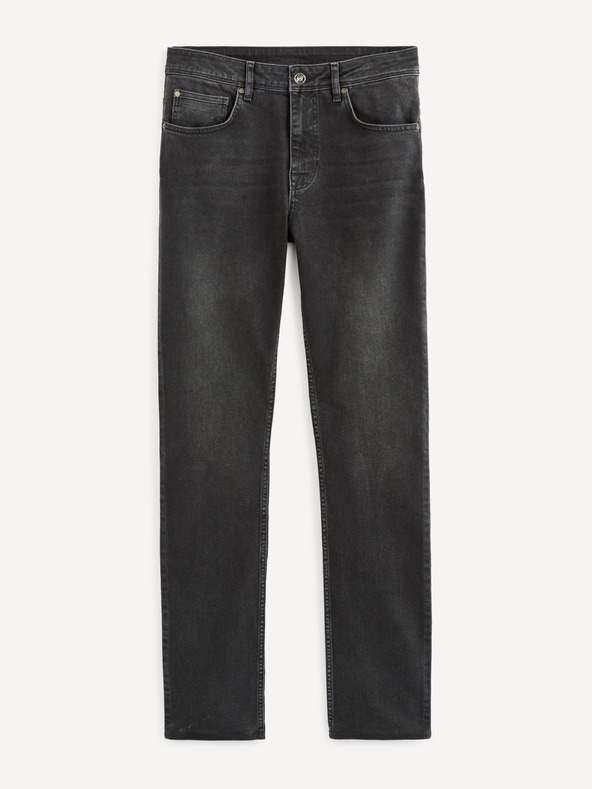 Celio Черни дънки с права кройка Celio Voblack5