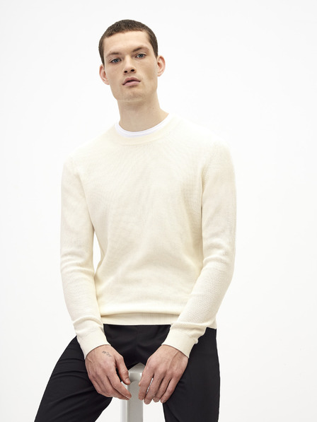 Celio Бял основен пуловер Celio Tepic