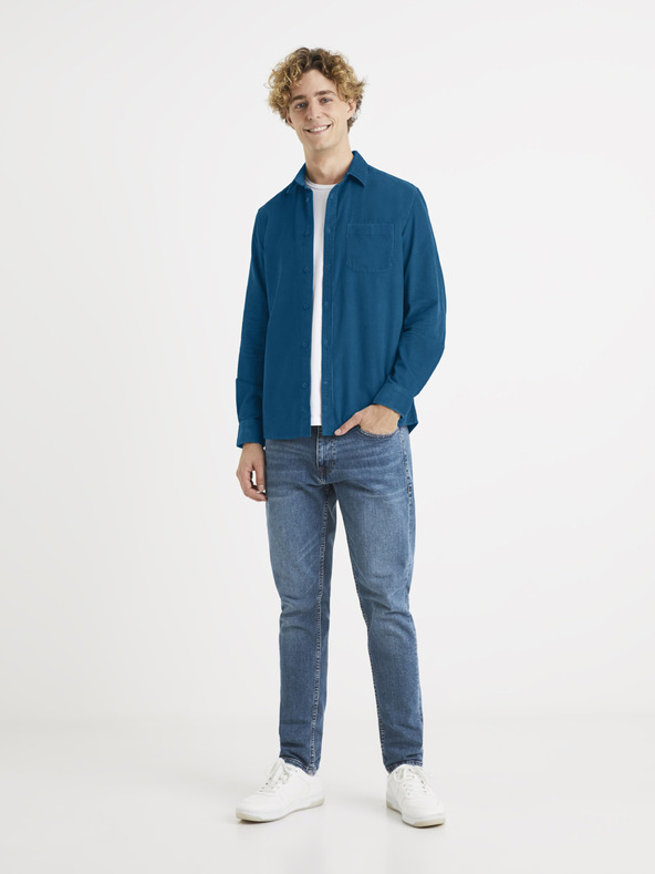 Celio Синя мъжка риза Celio Vamil