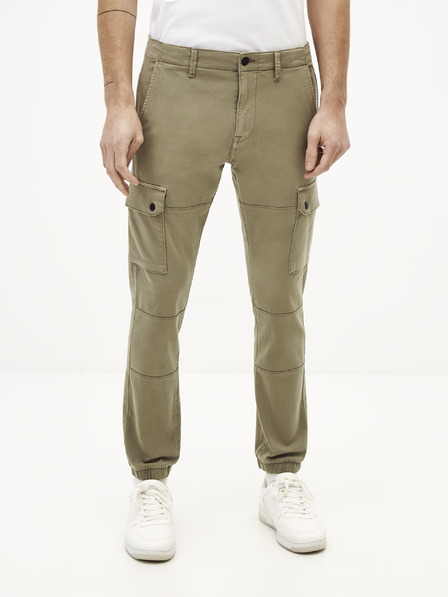 Celio Мъжки панталони Celio Solyte в цвят каки