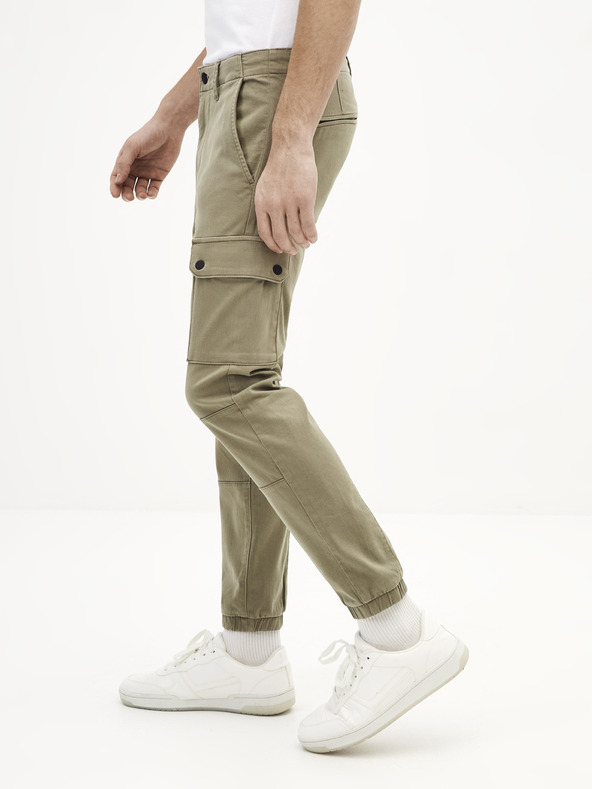 Celio Мъжки панталони Celio Solyte в цвят каки