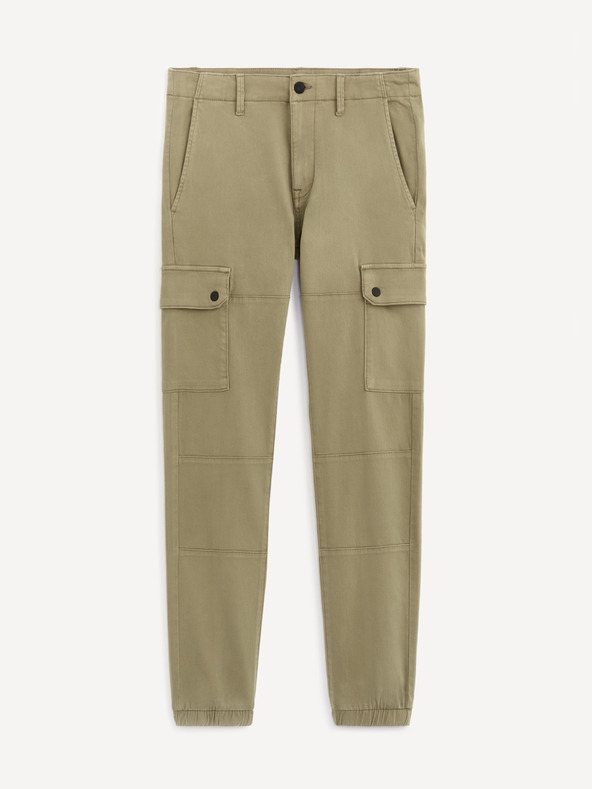 Celio Мъжки панталони Celio Solyte в цвят каки