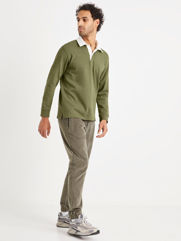 Celio Зелена мъжка поло риза Celio Vemix