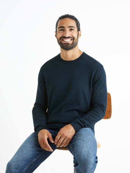 Celio Тъмносин мъжки пуловер Celio Befirst