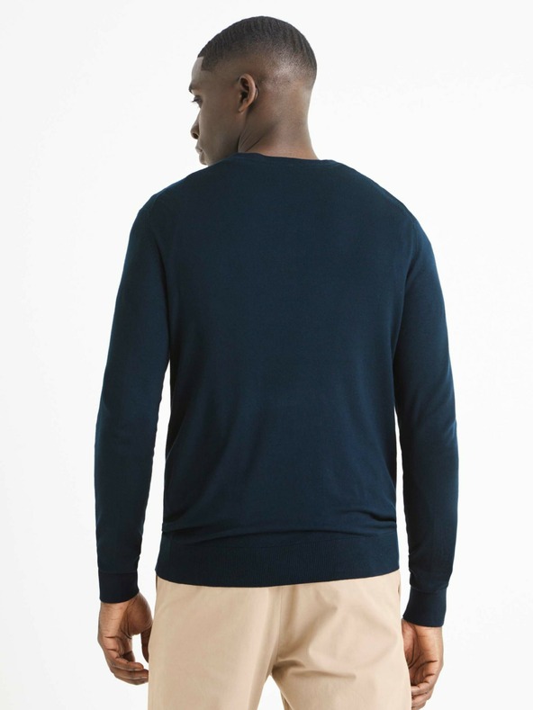 Celio Тъмносин мъжки пуловер Celio Befisrtv
