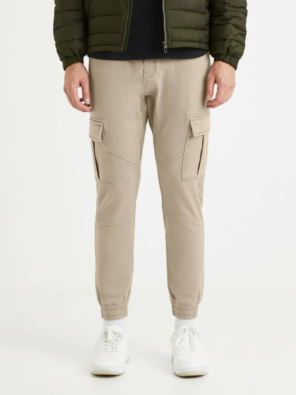 Celio Бежови мъжки панталони Celio Vokit