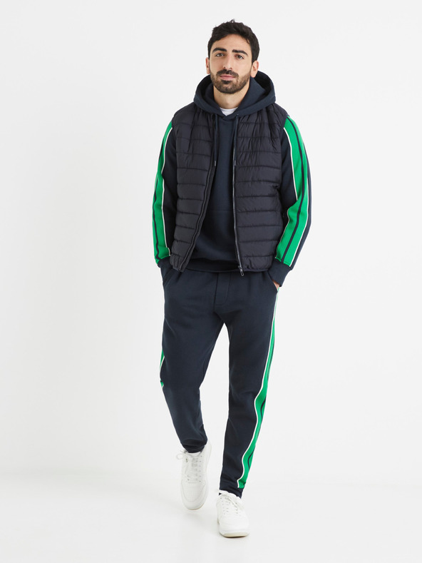 Celio Тъмно синя мъжка блуза с качулка Celio Vebandit