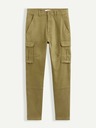 Celio Мъжки панталони Celio Volcan в цвят каки