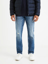 Celio Сини мъжки дънки с права кройка и разкъсан ефект Celio Vomarble