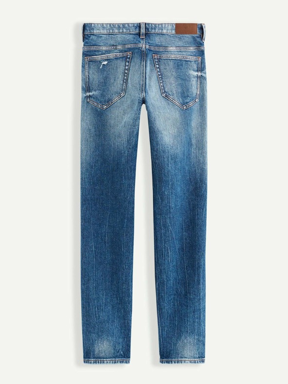 Celio Сини мъжки дънки с права кройка и разкъсан ефект Celio Vomarble