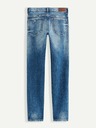 Celio Сини мъжки дънки с права кройка и разкъсан ефект Celio Vomarble