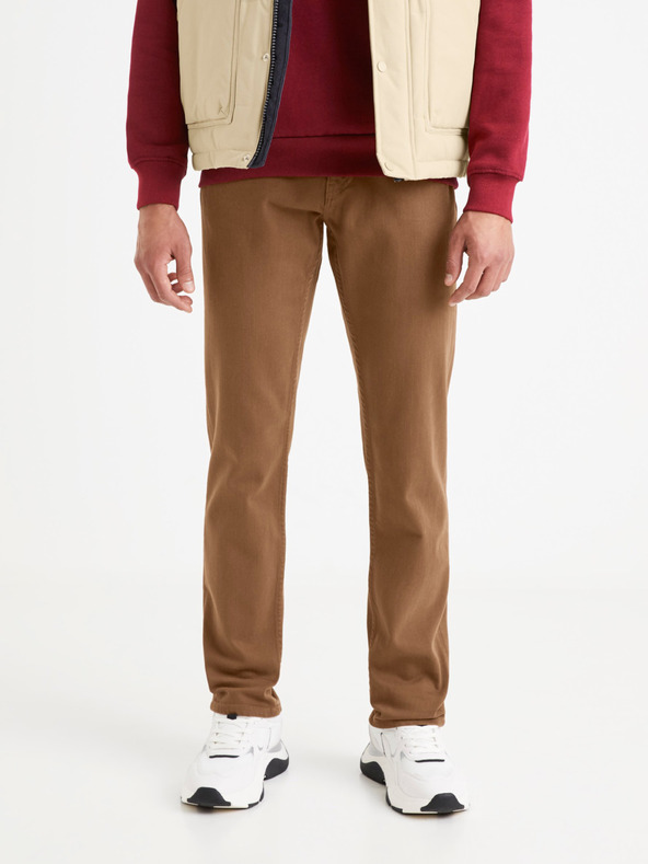 Celio Кафяви мъжки панталони Celio