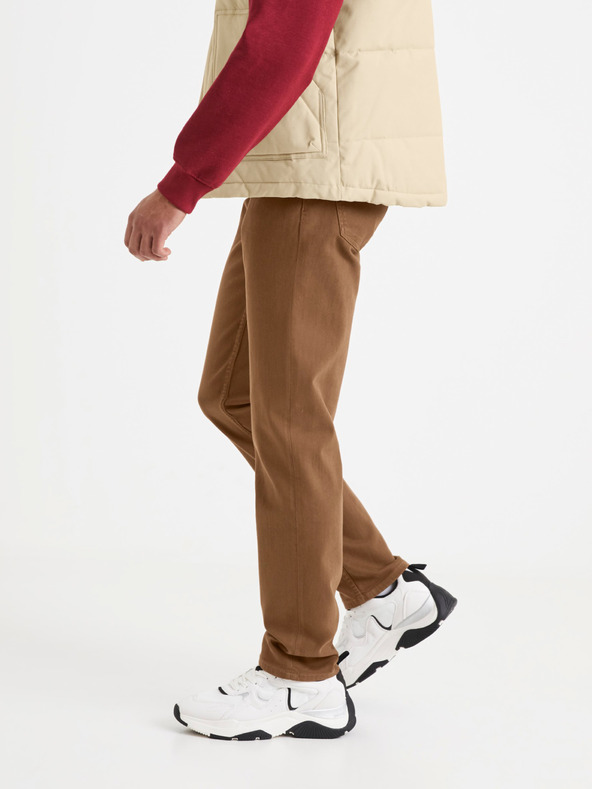 Celio Кафяви мъжки панталони Celio
