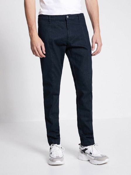Celio Тъмно сини мъжки дънки с тънка кройка и райе Celio C25