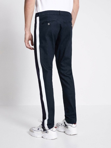 Celio Тъмно сини мъжки дънки с тънка кройка и райе Celio C25