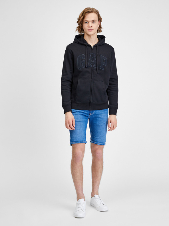 GAP Суитшърт с цип и лого на Gap