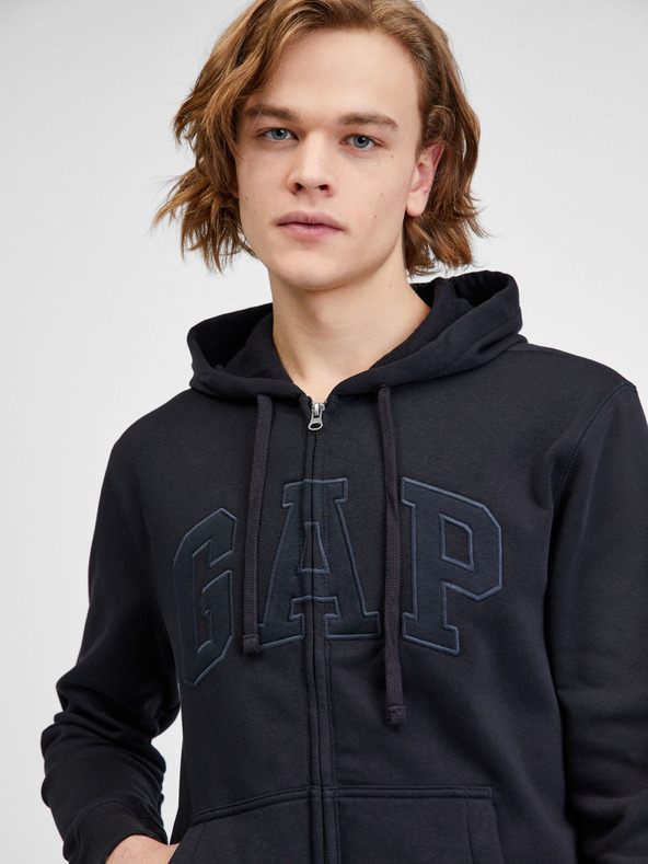 GAP Суитшърт с цип и лого на Gap