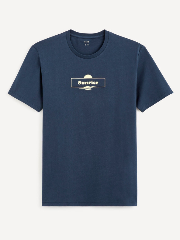 Celio Тъмносиня мъжка тениска Celio Cecarto
