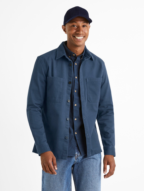 Celio Синя мъжка риза Celio Camone
