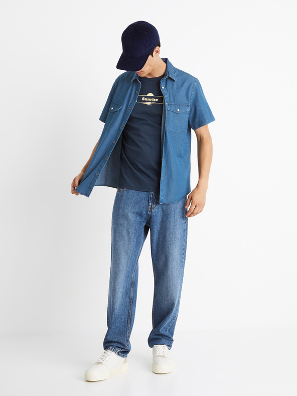 Celio Сини дънки със свободна кройка Celio C75 Coback2