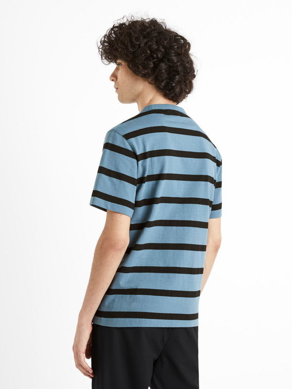 Celio Синя тениска на райета Celio Beboxar