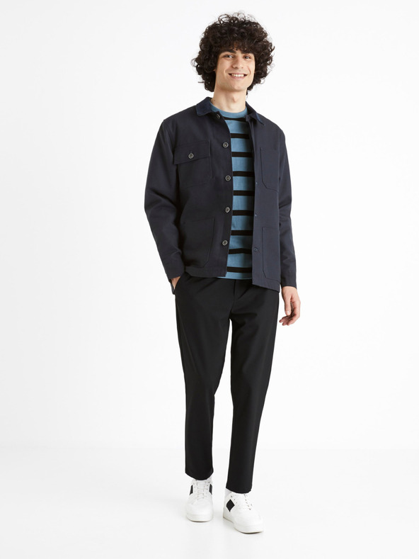 Celio Синя тениска на райета Celio Beboxar