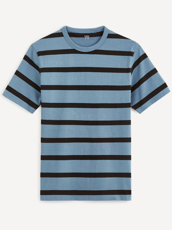 Celio Синя тениска на райета Celio Beboxar