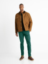 Celio Тъмнозелен мъжки пуловер Celio Ceriblock