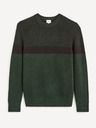 Celio Тъмнозелен мъжки пуловер Celio Ceriblock