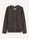 Celio Тъмно сив мъжки пуловер с копчета Celio Чечил