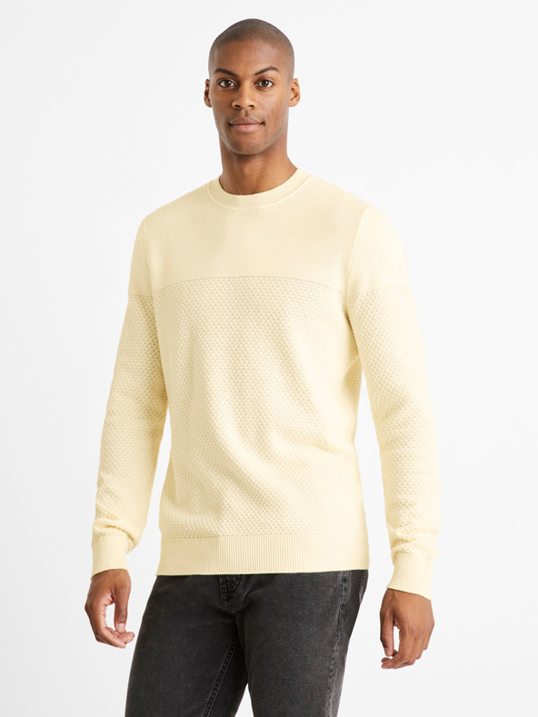 Celio Кремав мъжки пуловер Celio Cebbublo
