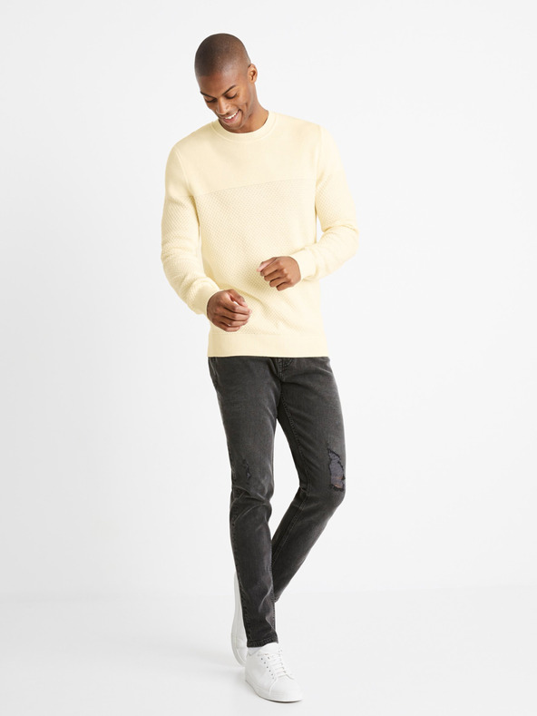 Celio Кремав мъжки пуловер Celio Cebbublo