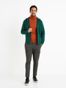Celio Тъмнозелен мъжки суитчър с цип Celio Vethree