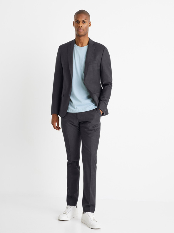 Celio Тъмно сив мъжки блейзър от вълнена смес Celio Culexus