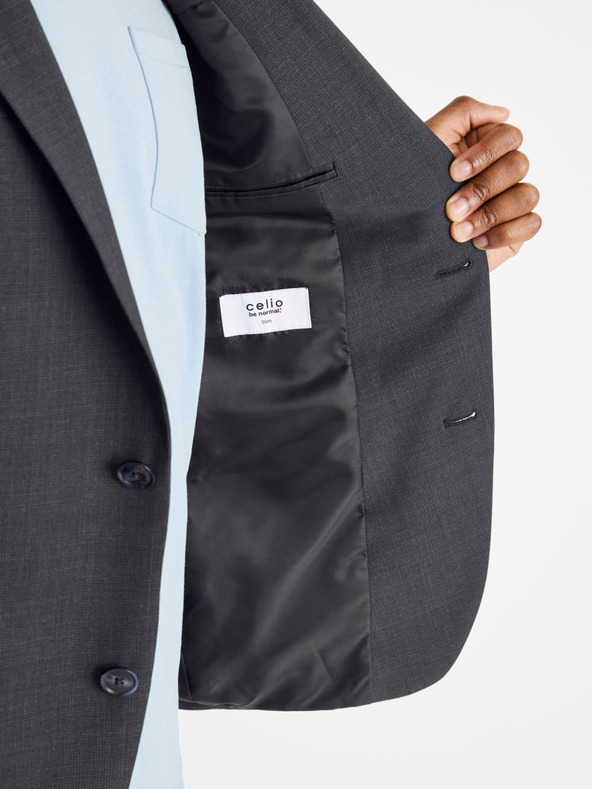 Celio Тъмно сив мъжки блейзър от вълнена смес Celio Culexus
