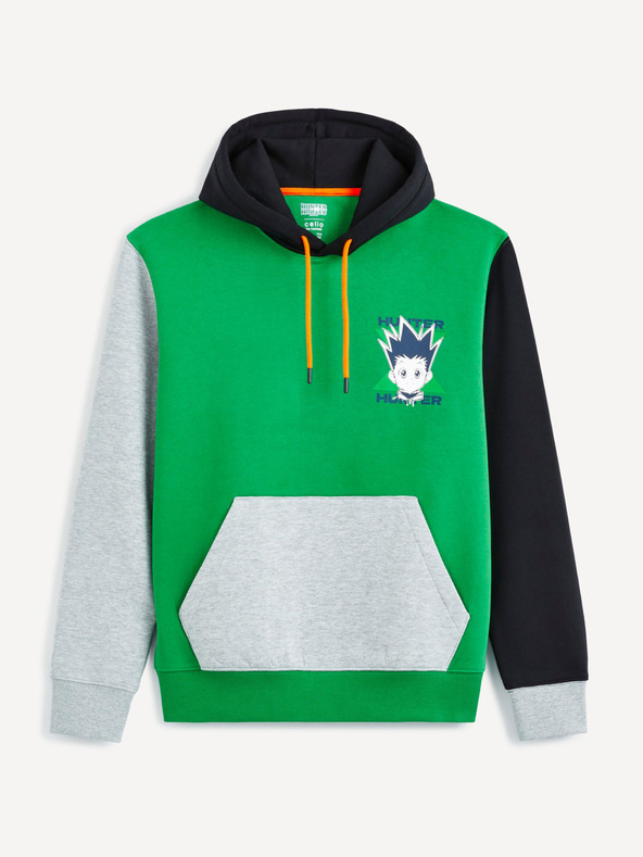 Celio Зелен мъжки суитшърт Celio Hunter x Hunter