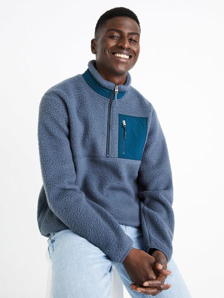 Celio Синя мъжка поларена блуза Celio Цепеш