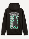Celio Черен мъжки суитшърт с щампа Celio Demon Slayer