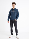Celio Синя мъжка едноцветна качулка Celio