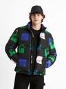 Celio Зелено и черно мъжко ватирано зимно яке Celio Hunter & Hunter