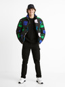 Celio Зелено и черно мъжко ватирано зимно яке Celio Hunter & Hunter